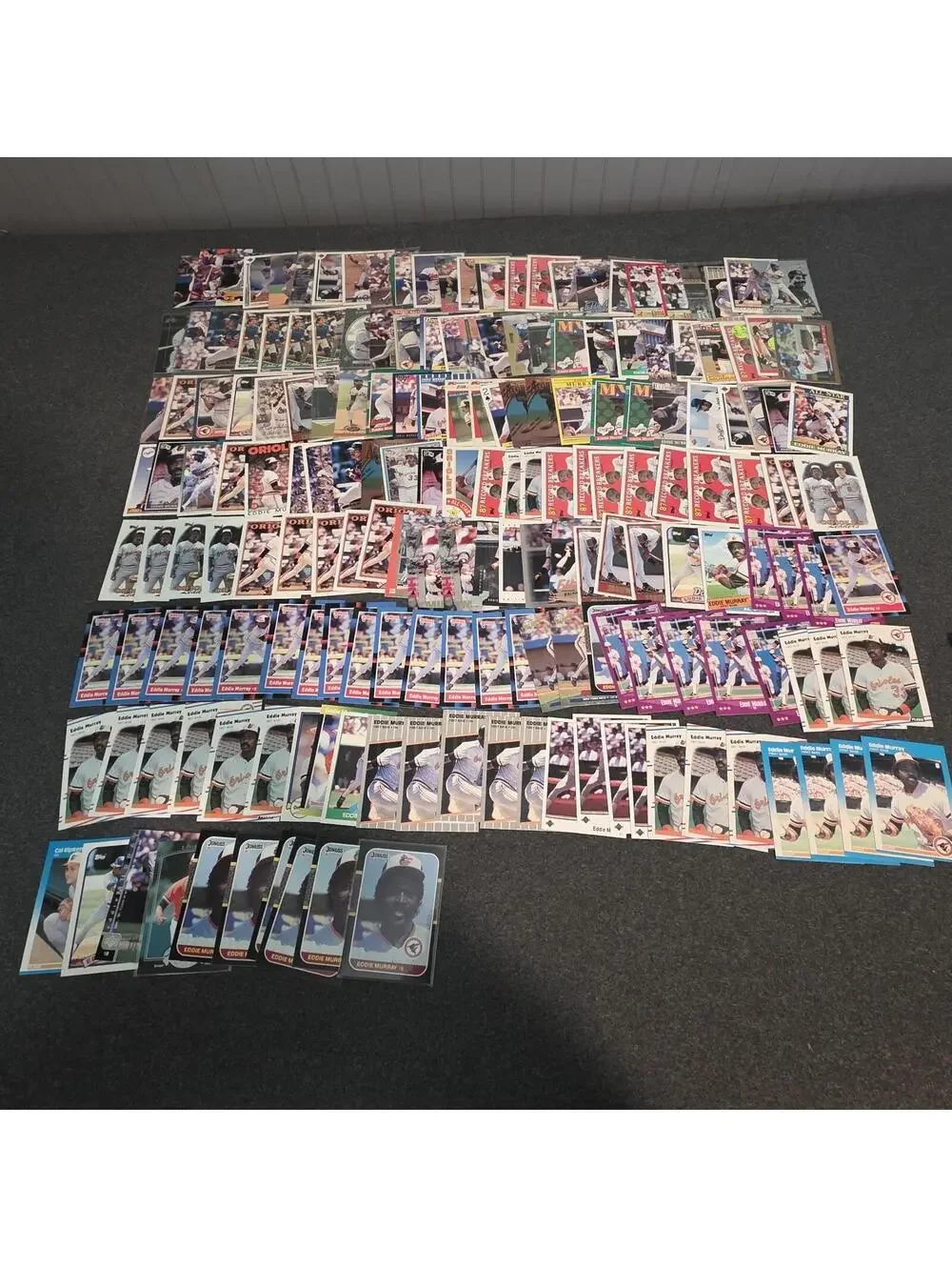 EDDIE MURRAY - Huge 185 Card Lot 80s-90s Baltimore Orioles HOF